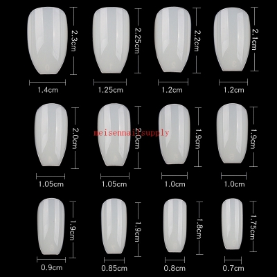 (NT-35) Short ballet coffin nail tips